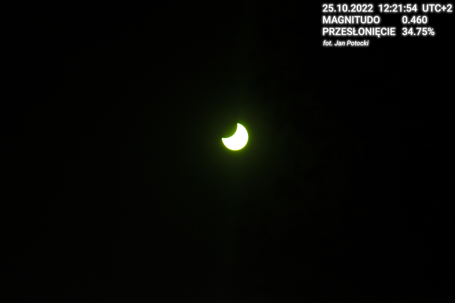 Partial Solar Eclipse 25.10.2022 - zoomed